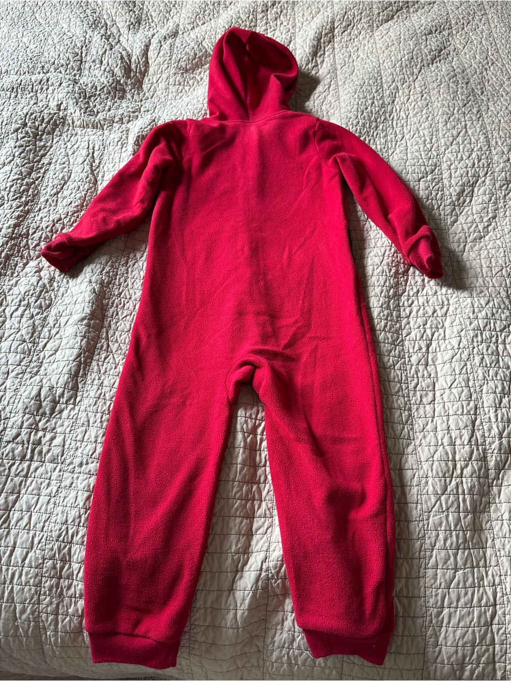 Carter's Red Santa Hooded Onesie with Printed Belt - Picture 3 of 5